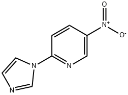 2-(1H-イミダゾール-1-イル)-5-ニトロピリジン 化学構造式