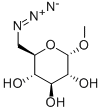 メチル6-アジド-6-デオキシ-α-D-グルコピラノシド 化学構造式