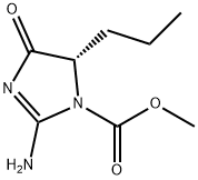 1H-Imidazole-1-carboxylicacid,2-amino-4,5-dihydro-4-oxo-5-propyl-,methyl Struktur