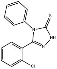 5-(2-氯苯基)-4-苯基-4H-1,2,4-三唑-3-硫醇 结构式