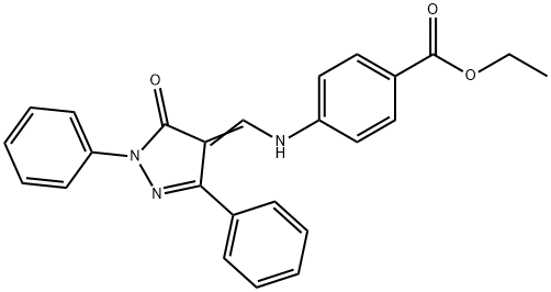 4-[[(3,4-Dihydro-3-oxo-2,5-diphenyl-2H-pyrazol-4-ylidene)methyl]amino]benzoic acid ethyl ester|