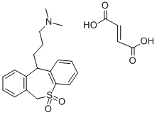 6,11-Dihydro-N,N-dimethyldibenzo(b,e)thiepin-11-propylamine 5,5-dioxid e fumarate Structure