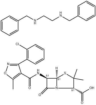 4-Thia-1-azabicyclo[3.2.0]heptan-2-carbonsure, 6-[[[3-(2-Chlorphenyl)-5-methyl-4-isoxazolyl]carbonyl]amino]-3,3-dimethyl-7-oxo-, [2S-(2α,5α,6β)]-, Verbindung mit N,N'-Bis(phenylmethyl)-1,2-ethandiamin (2:1)