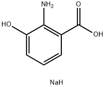 sodium 2-amino-3-hydroxy-benzoate 结构式