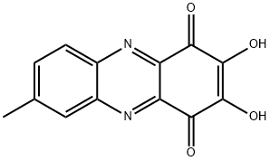 2,3-Dihydroxy-7-methyl-1,4-phenazinedione Structure