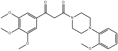 1-(o-Methoxyphenyl)-4-[3-(3,4,5-trimethoxyphenyl)-1,3-dioxopropyl]piperazine,23776-29-6,结构式