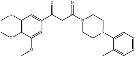 1-(o-Tolyl)-4-[3-(3,4,5-trimethoxyphenyl)-1,3-dioxopropyl]piperazine,23776-31-0,结构式