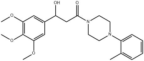 1-[3-(3,4,5-Trimethoxyphenyl)-3-hydroxypropanoyl]-4-(2-methylphenyl)piperazine|