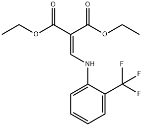 2-((2-TRIFLUOROMETHYLPHENYLAMINO)METHYLENE)MALONIC ACID DIETHYL ESTER 结构式