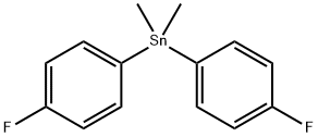 Bis(p-fluorophenyl)dimethylstannane Structure