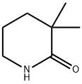 3,3-DIMETHYL-PIPERIDIN-2-ONE, 23789-83-5, 结构式