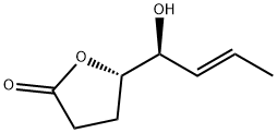 (+)-5-[(E)-1-Hydroxy-2-butenyl]tetrahydrofuran-2-one Struktur