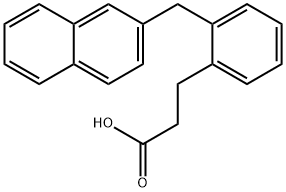 2-(2-ナフチルメチル)ヒドロけい皮酸 化学構造式