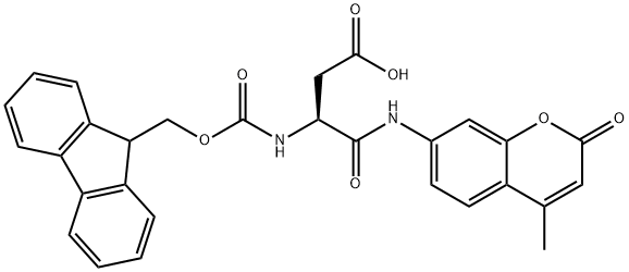 FMOC-L-天门冬酸-Α-7-酰氨基4-甲基香豆素,238084-15-6,结构式