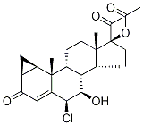 6β-Chloro-7α-hydroxy-6,7-dihydro Cyproterone Acetate Struktur