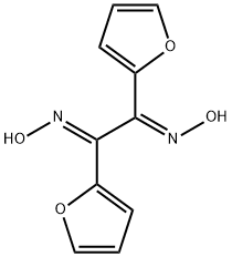 1-[(Z)-ヒドロキシイミノ]-2-[(E)-ヒドロキシイミノ]-1,2-ジ(2-フラニル)エタン 化学構造式