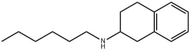 N-ヘキシル-1,2,3,4-テトラヒドロ-2-ナフタレンアミン 化学構造式