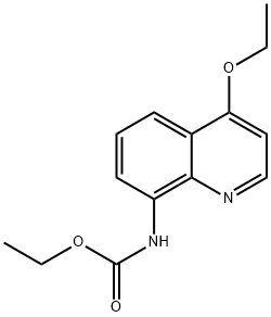(4-エトキシ-8-キノリニル)カルバミド酸エチル 化学構造式