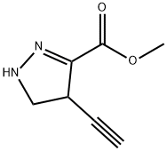 1H-Pyrazole-3-carboxylicacid,4-ethynyl-4,5-dihydro-,methylester(9CI) 化学構造式