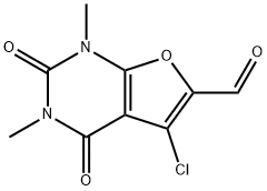 Furo[2,3-d]pyrimidine-6-carboxaldehyde,  5-chloro-1,2,3,4-tetrahydro-1,3-dimethyl-2,4-dioxo- Struktur