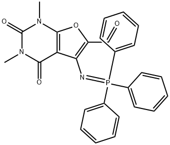 Furo[2,3-d]pyrimidine-6-carboxaldehyde,  1,2,3,4-tetrahydro-1,3-dimethyl-2,4-dioxo-5-[(triphenylphosphoranylidene)amino]- Structure