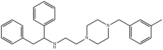 1-[2-[(1,2-Diphenylethyl)amino]ethyl]-4-(3-methylbenzyl)piperazine,23892-51-5,结构式