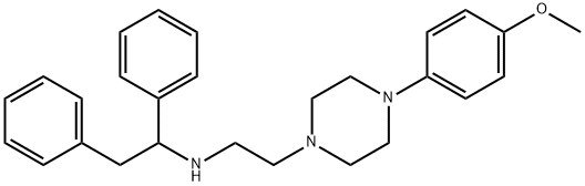 1-[2-[(1,2-Diphenylethyl)amino]ethyl]-4-(4-methoxyphenyl)piperazine Struktur