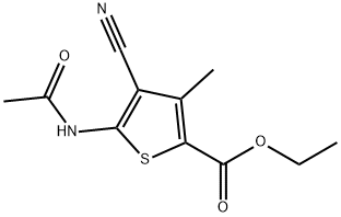 ethyl 5-acetamido-4-cyano-3-methylthenoate Structure