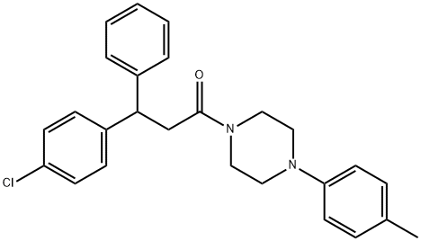 3-(p-Chlorophenyl)-3-phenyl-1-[4-(p-tolyl)-1-piperazinyl]-1-propanone|