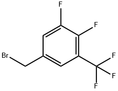 5-(ブロモメチル)-1,2-ジフルオロ-3-(トリフルオロメチル)ベンゼン 化学構造式