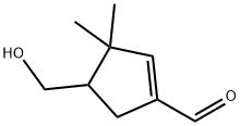 1-Cyclopentene-1-carboxaldehyde, 4-(hydroxymethyl)-3,3-dimethyl- (9CI) 化学構造式