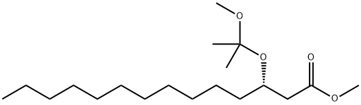 METHYL-3-(1-METHYL-1-METHOXYETHOXY)-TETRADECANOATE 化学構造式