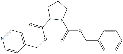 (2S)-1,2-Pyrrolidinedicarboxylic acid 1-benzyl 2-(4-pyridylmethyl) ester Struktur