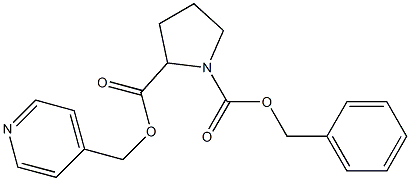 (2S)-1,2-ピロリジンジカルボン酸1-ベンジル2-(4-ピリジルメチル) 化学構造式