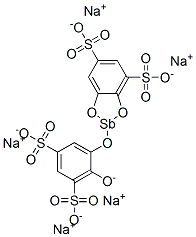 pentasodium 2-(2-oxido-3,5-disulphonatophenoxy)-1,3,2-benzodioxastibole-4,6-disulphonate,23940-36-5,结构式