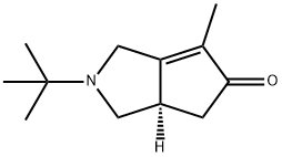 Cyclopenta[c]pyrrol-5(1H)-one, 2-(1,1-dimethylethyl)-2,3,3a,4-tetrahydro-6-methyl-, (3aR)- (9CI) Struktur