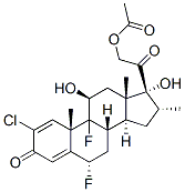 2-chloro-6alpha,9-difluoro-11beta,17,21-trihydroxy-16alpha-methylpregna-1,4-diene-3,20-dione 21-acetate|