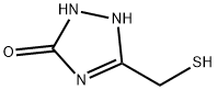 1,2-ジヒドロ-5-(メルカプトメチル)-3H-1,2,4-トリアゾール-3-オン 化学構造式