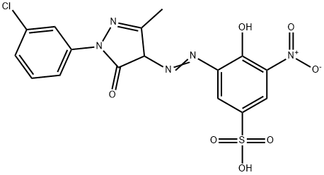 23969-24-6 3-[[1-(3-chlorophenyl)-4,5-dihydro-3-methyl-5-oxo-1H-pyrazol-4-yl]azo]-4-hydroxy-5-nitrobenzenesulphonic acid