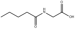 N-(1-oxopentyl)-glycine Structure