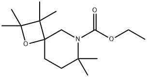 1-Oxa-6-azaspiro[3.5]nonane-6-carboxylic acid, 2,2,3,3,7,7-hexaMethyl-, ethyl ester 化学構造式