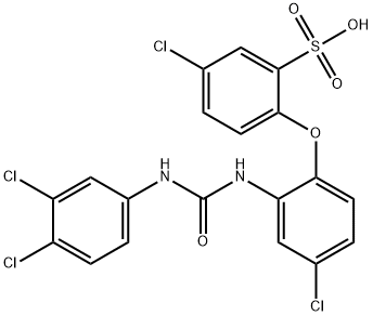 5-chloro-2-[4-chloro-2-[(3,4-dichlorophenyl)carbamoylamino]phenoxy]ben zenesulfonic acid Structure