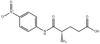 N-(4-ニトロフェニル)-L-グルタミン酸α-アミド 化学構造式