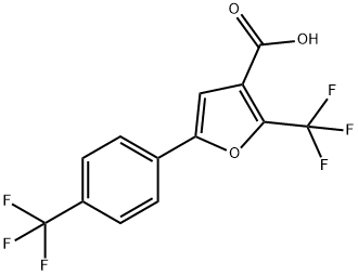 2-(TRIFLUOROMETHYL)-5-[4-(TRIFLUOROMETHYL)PHENYL]-3-FUROIC ACID Structure