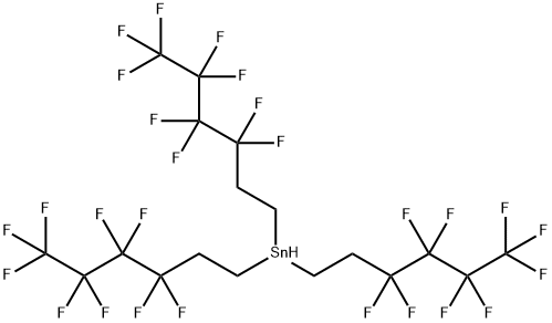 TRIS(1H,1H,2H,2H-PERFLUOROHEXYL)TIN HYDRIDE Struktur