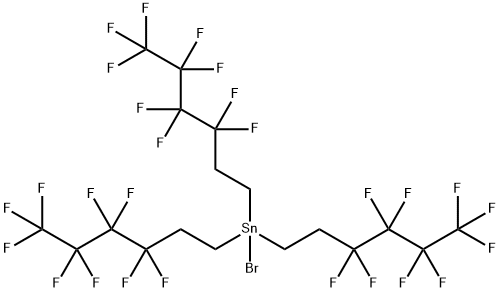 三(3,3,4,4,5,5,6,6,6-壬氟己基)溴化锡 结构式