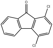 1,4-ジクロロ-9H-フルオレン-9-オン 化学構造式