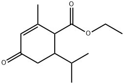 ethyl 6-(isopropyl)-2-methyl-4-oxocyclohex-2-ene-1-carboxylate  Structure