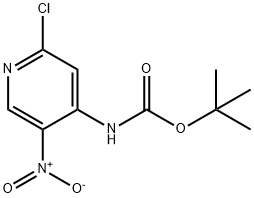 (2-氯-5-硝基吡啶-4-基)氨基甲酸叔丁酯, 240815-74-1, 结构式