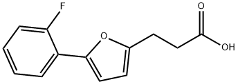 3-[5-(2-FLUOROPHENYL)-2-FURYL]PROPANOIC ACID 化学構造式